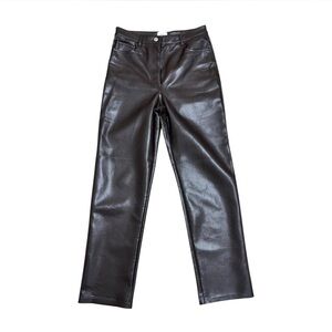 Aritzia Wilfred Brown Faux Leather Pants | Size 6